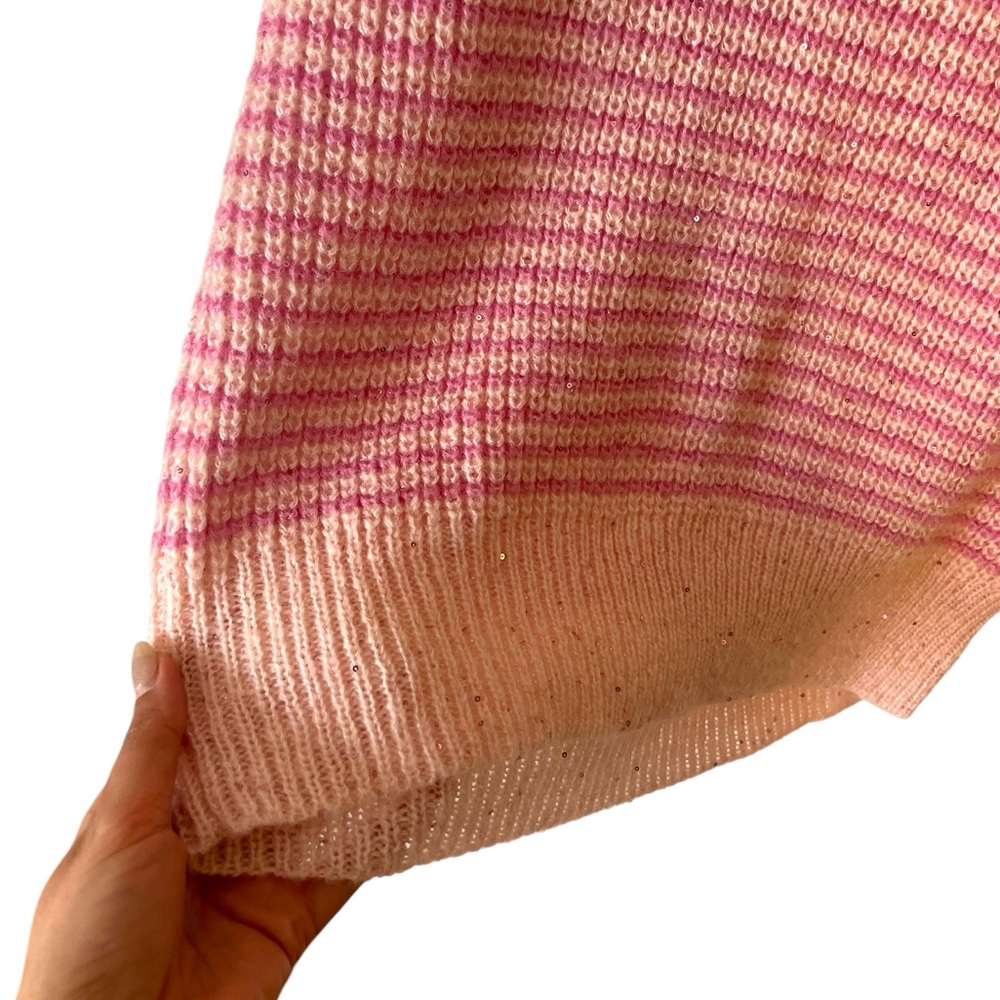 NWT! Pink Striped Sequin Lilly Pulitzer Finney Sweater - Picture 5 of 7